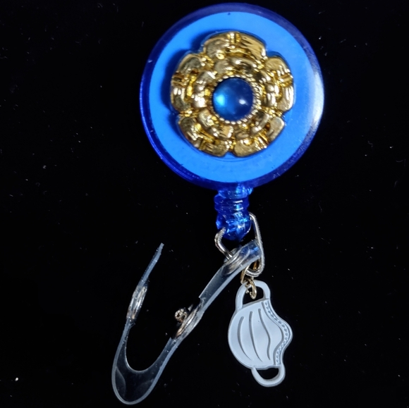 ID Badge Holder Royal Blue w/ White Mask - Picture 6 of 14